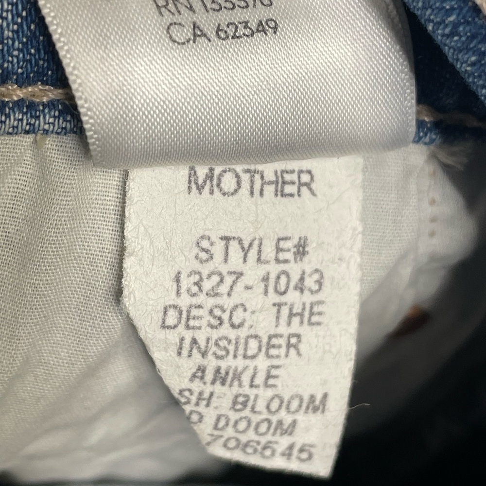 MOTHER The Insider Ankle Jeans Bloom And Doom - Picture 7 of 7